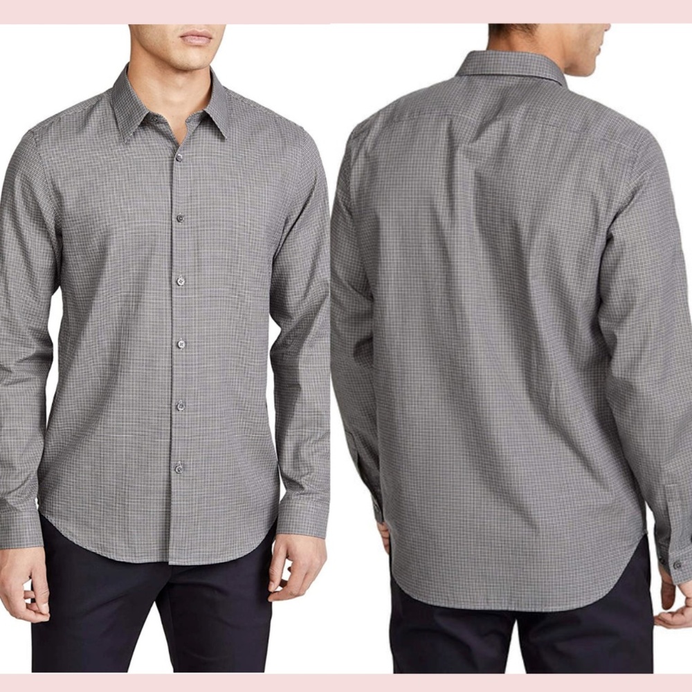 NWT $225 THEORY [ Small ] Irving‎ Bridge Shirting Shirt In Feldspar Grey
